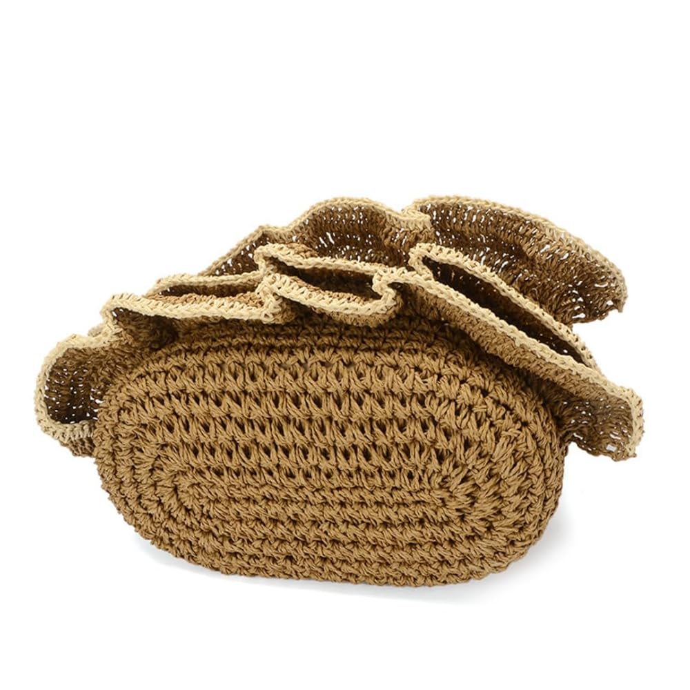 [新品] 大胆にフリルをあしらった♪カゴBAG 新品] 大胆にフリルをあしらった♪カゴBAG